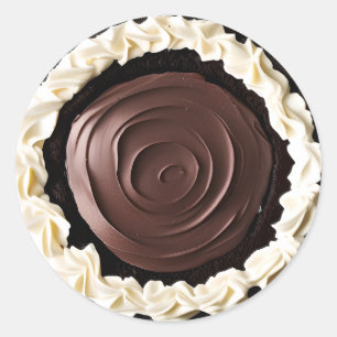 Whipped Cream Chocolade Pudding Pie Food Ronde Sticker
