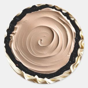 Whipped Cream Chocolade Pudding Pie Food Ronde Sticker