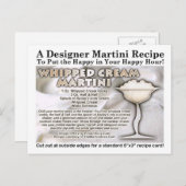Whipped Cream Martini Recept Briefkaart (Voorkant / Achterkant)