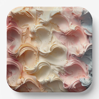 Whipped Delight: Buttercream Frosting Paper Borden Papieren Bordje