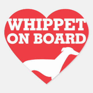 Whippet aan boord hart sticker