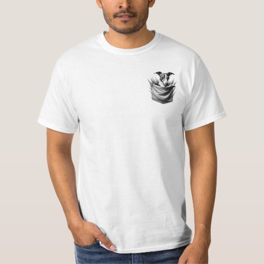Whippet aan voorzijde t-shirt (Voorkant)