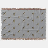 Whippet blanket - Whippet against grey background Deken (Voorkant)