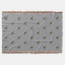 Whippet blanket - Whippet against grey background Deken