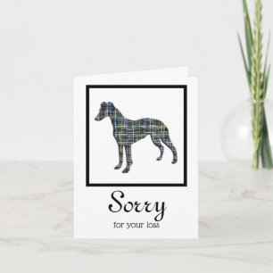 Whippet / Carte de Sympathie pour chien gris itali