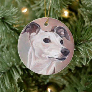 Whippet Chien Art Canine Ornement rond