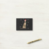 Whippet Christmas Light Cute Santa Whippet Xmas Post-it® Notes (Op bureau)