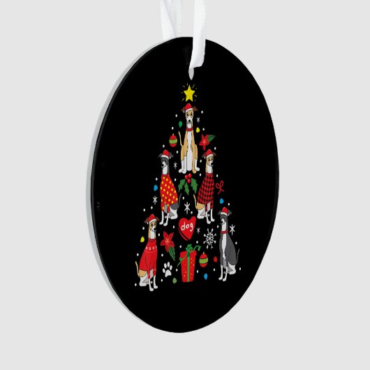 Whippet Christmas Orament Tree Funny Dog Maman pap (devant)