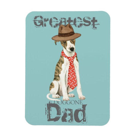 Whippet Dad Magneet (Verticaal)