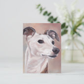 Whippet Dog Art Briefkaart (Staand voorkant)