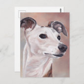 Whippet Dog Art Briefkaart (Voorkant / Achterkant)
