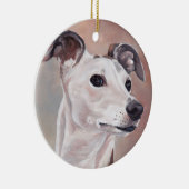 Whippet Dog Art Canine Ornament Round (Rechts)
