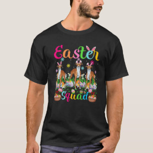 Whippet Dog Bunny Ear Easter Squad Whippet Happy E T-shirt
