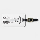 Whippet Dog Cartoon Bagagelabel (Voorkant horizontaal)