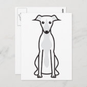 Whippet Dog Cartoon Briefkaart (Voorkant / Achterkant)