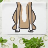Whippet Dog Cartoon Theedoek (Gevouwen)