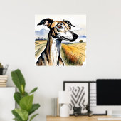 Whippet Dog - Dog Art Print (Thuiskantoor)