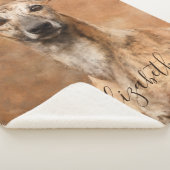 Whippet Dog Naam toevoegen Sherpa Deken (3/4)