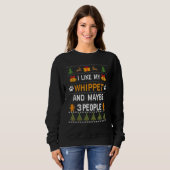 Whippet Dog Owner  Whippet Ugly Christmas Sweater (Voorkant volledig)