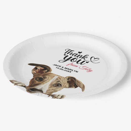 Whippet Dog Papieren Bordje (Gekanteld)