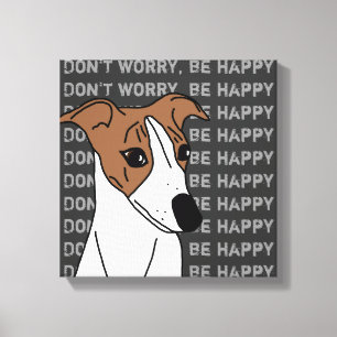 Whippet dog pop art canvas afdruk