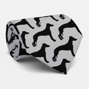 Whippet Dog Silhouette Stropdas