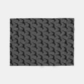 Whippet Dog Silhouettes Pattern Grey and Black Fleece Deken (Voorkant (Horizontaal))