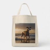 Whippet Elegant Grocery Tote Bag (Achterkant)