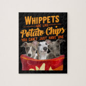 Whippet en aardappelchips Funny Dog Mama Papa Legpuzzel (Verticaal)