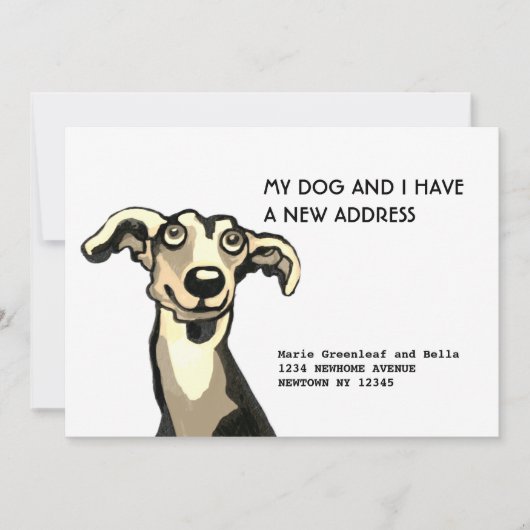 Whippet et moi avons déménagé, Flat Faire-part Car (Devant)