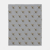 Whippet fleece blanket with grey background (Voorkant)