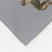 Whippet fleece blanket with grey background (Hoek)