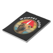 Whippet Good Funny 80s Music Dog Design Notitieblok (Gedraaid)