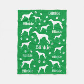 Whippet Green Couverture de chien personnalisée (Devant)