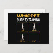 Whippet Guide to training Dog Obedience Aankondigingskaart (Voorkant / Achterkant)