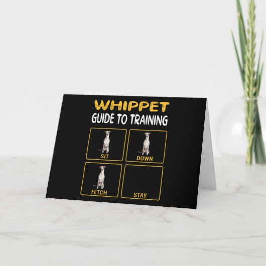whippet guide to training dog obedience bedankkaart (Voorkant)