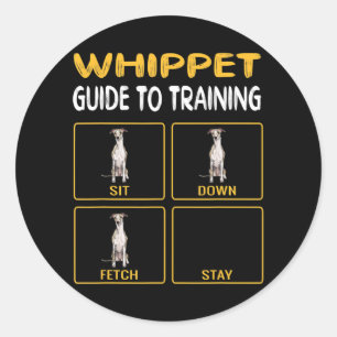 Whippet Guide to Training Dog Obedience Ronde Sticker