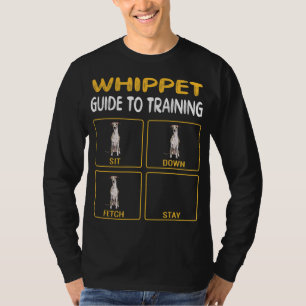 whippet guide to training dog obedience t-shirt