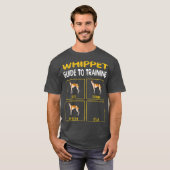 Whippet Guide to training Dog Obedience T-shirt (Voorkant volledig)