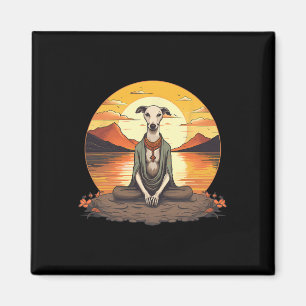 Whippet hond meditatie yoga mannen vrouwen kindere magneet