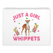 Whippet Hondenliefhebber is gewoon een meisje dat  Kalender (Hoes)