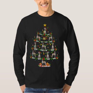 Whippet Hondenliefhebber Xmas Verlichting Whippet  T-shirt