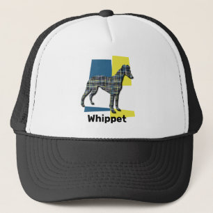 Whippet/Italiaans Greyhound Dog Silhouette TriGrid Trucker Pet