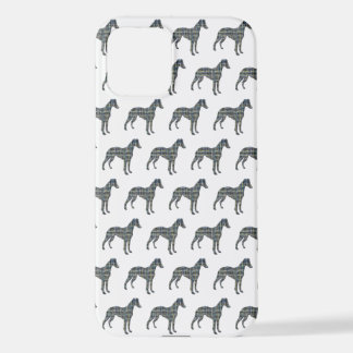 Whippet Italiaanse Greyhound Hond Silhouet Grid Wi iPhone 12 Hoesje