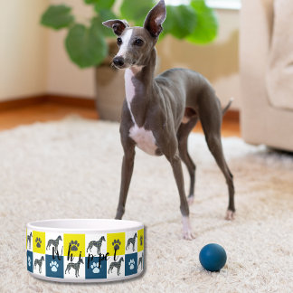 Whippet Italiaanse Greyhound & Paw Y&B Nieuwe Pupp Voerbakje