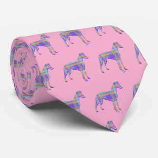 Whippet Italian Greyhound Hond Silhouet Pastel Pk Stropdas