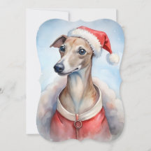 Whippet kerst Kaart