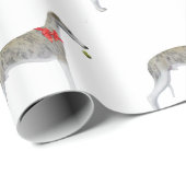 Whippet-kerstpapier - wit cadeaupapier (Rol Hoek)