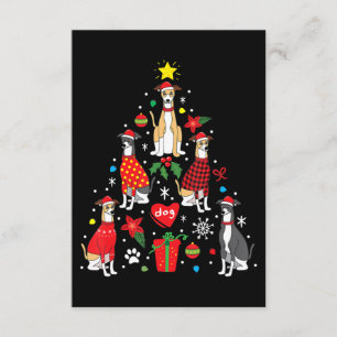 Whippet-kerstsierboom Funny Dog mam Informatiekaartje