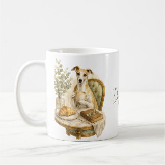 Whippet koffieliefhebber cadeau | Elegante waterve Koffiemok